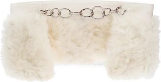 Jil Sander Leren kraag - Dames - Wintersjaals - Beige - ONE Size - Leer - Accessoires