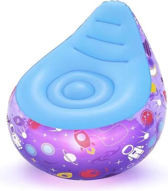 Trade Shop Trade Shop - Sill&oacute;n Inflable Astro Resplandor Led Luz De Dise&ntilde;o Astronautas Space 72x72x64 Cm 75122