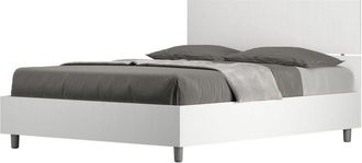 ITYhome Ityhome - Letto alla Francese - demas - Colore: Bianco Frassino - Tipologia Testata: Testata Dritta - Tipologia Letto: Con Rete - Dimensione Rete