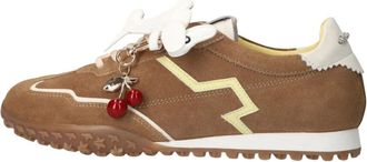 Gio+ Cielo Sneaker - Dames - Schoenen - Bruin - Maat: 39 EU Leer