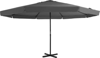 vidaXL Sombrilla De Jard&iacute;n Con Palo De Aluminio Gris Antracita 500 Cm Vidaxl