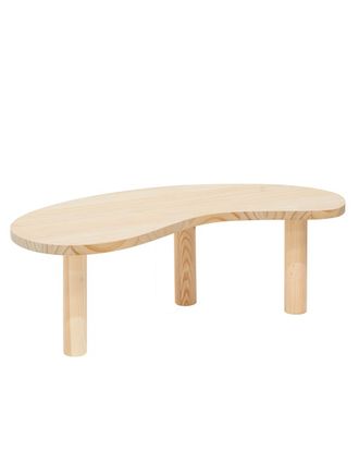 Deco Wood Mesa de centro de madera maciza natural 100x40cm