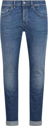 Dondup George Jeans - Heren - Slim Fit Jeans - Blauw - W35 - Katoen - Jeans