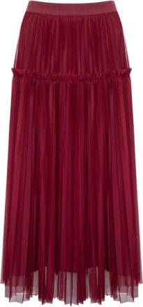 Jovonna London Tahia Skirt - Dames - Midirokken - Rood - XS - Katoen - Rokken