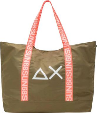 Sun 68 Nylon Strandtas - Heren - Shoppers - Groen - ONE Size - Nylon - Tassen