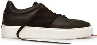 Barracuda Kleurrijke Leren Sneakers met Su&egrave;de Band - Heren - Sneakers - Zwart - 43 EU - Su&egrave;de - Schoenen