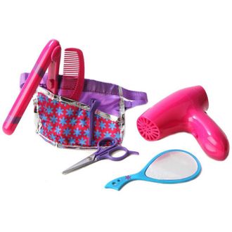 Trade Shop Trade Shop - Set De Peluquer&iacute;a Para Ni&ntilde;os Con Espejo De Placa De Tel&eacute;fono Y Accesorios Para El Cabello