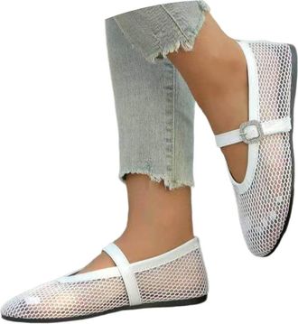 Generic Womens Casual Shoes for Everyday Comfort Flat Slip-Ons with Minimalist Solid Color Design for Spring and Autumn (White, 6.5)