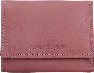 Laura Biagiotti Compacte Portemonnee van Leer - Dames - Portefeuilles - Roze - ONE Size - Leer - Accessoires