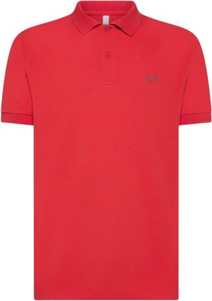 Sun 68 Polo met bloemenprint - Heren - Polos - Rood - L - Katoen - Tops