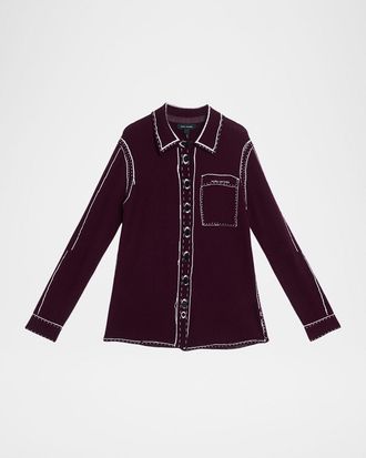 Marc Jacobs Trompe-Loeil Knit Button-Front Cardigan