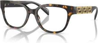 Versace 52mm Rectangle optical glasses in Tortoise at Nordstrom