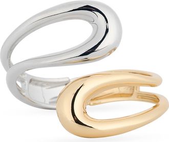 Tasha Two-Tone Hinged Cuff Bracelet in Gold/Silver at Nordstrom Rack