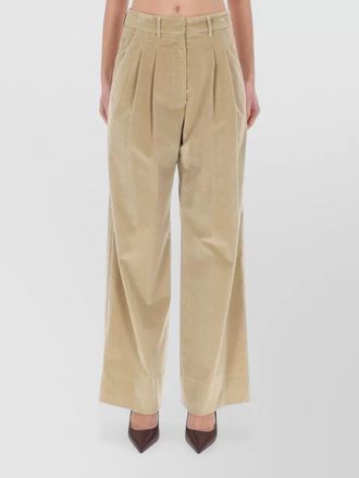 Pantaloni Torino high waist wide leg trousers with pockets