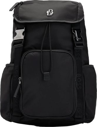 HUGO BOSS B Icon Rugzak - Heren - Rugzakken - Zwart - ONE Size - Leer - Tassen