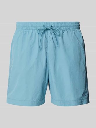 Calvin Klein Underwear Regular Fit Badeshorts mit Label-Stitching Modell DRAWSTRING in Tuerkis, Größe XL
