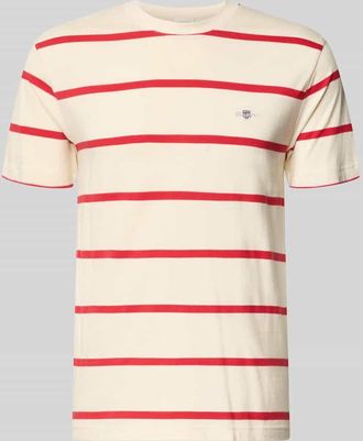 GANT Regular Fit T-Shirt mit Logo-Stitching in Weiss, Gr&ouml;&szlig;e 3XL