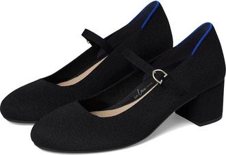 Rothy's The Mary Jane Heel High Womens Heels Black : 8.5 M