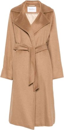 Max Mara Dames, Mantels, Beige, Maat: M Wol