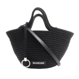 Balenciaga Pre-owned Bucket Bags, female, Black, Size: ONE SIZE Pre-owned Ibiza Small Nylon Lambskin 2way Shoulder Bag