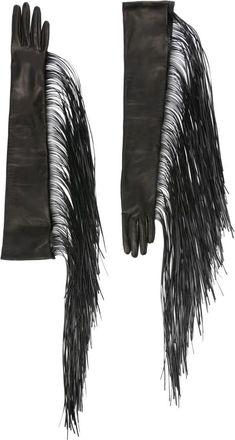 Sportmax Angel1234 Leather Long Gloves