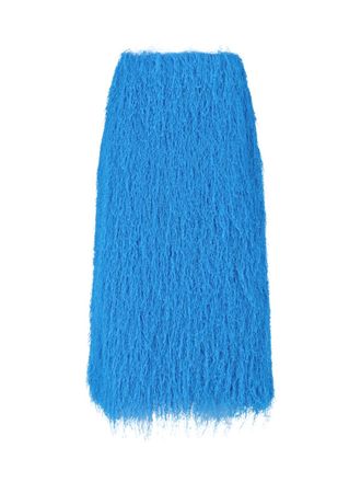 Dries Van Noten Gonna Midi Frange Sokna