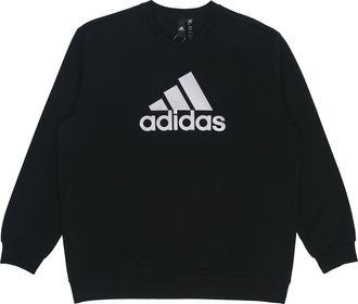 adidas Mens adidas Logo Printing Round Neck Pullover Long Sleeves Autumn Black HM2960