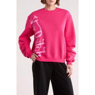 Von Dutch Long Sleeve Sweatshirt in Peacock Pink at Nordstrom Rack, Size X-Large