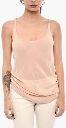 Dsquared2 Top Trasparente In Seta e Nylon taglia 38