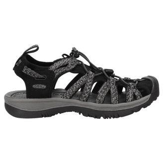 Keen Whisper Textile Womens Slip On Sandals - Black Steel Grey - Size:UK 7.5