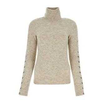 Isabel Marant Isabel Marant, Turtlenecks, female, Beige, Size: S Malo Roll-neck Sweater