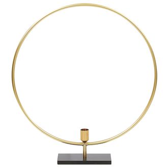 Beliani Beliani - Candelabro De Metal Dorado 45 Cm Portavelas Decorativo Estilo Glam Seram