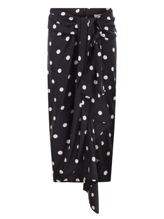 Sportmax Sportmax Spxgentile Silk Twill Knot Skirt