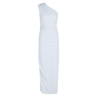 Rotate Long One-Shoulder Dress - female - ROTATE Birger Christensen - Maxi Dresses - Blue - 2XS - Dresses