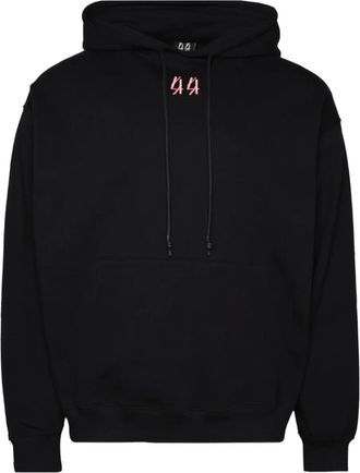 44 Label Group Hoodie met opgestikte zak - Zwart