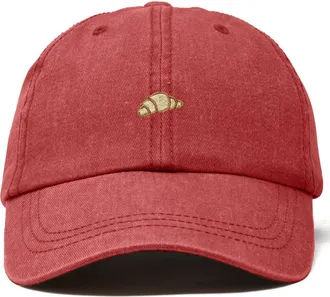 Dalix Croissant Dad Cap in Washed Red at Nordstrom
