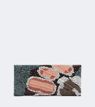 Staud Clutch Muse Small in raso con perline