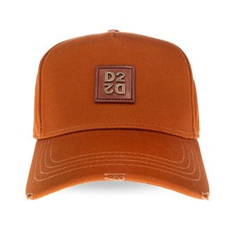Dsquared2 Baseball Cap - Heren - Petten - Oranje - ONE Size - Katoen - Accessoires