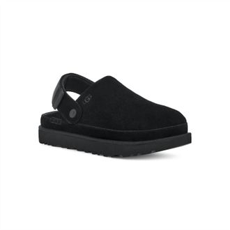 UGG Womens Goldenstar Suede Clog In Black