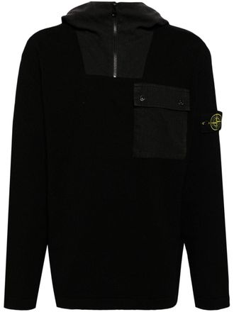 Stone Island Trui met Compass-logopatch - Zwart