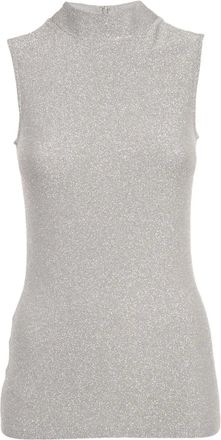 Reiss Top a collo alto - Argento