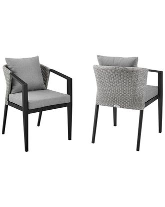 Armen Living Palma Outdoor Patio Dining Chairs
