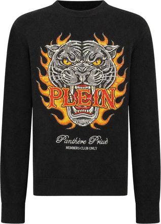 Philipp Plein Pullover girocollo a maniche lunghe Love - - Knitwear - Uomo - Nero - L