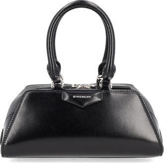 Givenchy Womens Antigona East-West Mini Bag Black Calf Leather Shoulder