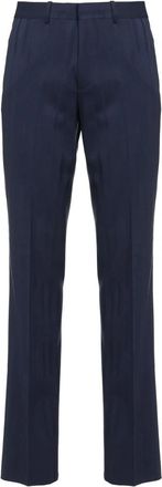 Off-white Slim fit tailored pantalon - Heren - Nette broeken - Blauw - XL - Wol - Broeken