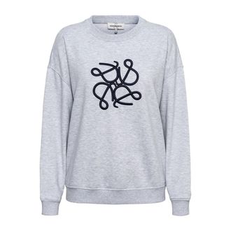 &Co Woman Royale Sweater met Artwork - Dames - Sweatshirts - Grijs - M - Katoen - Hoodies & sweatvesten