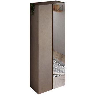 Dmora Armadio Multiuso 2 Ante Salcito, 8 Ripiani, 9 Vani Made in Italy, 2 Ante, 70x185h cm Marrone Bronzo
