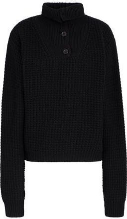 8 by YOOX WOOL BLEND BUTTON-UP TEXTURED JUMPER