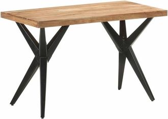 vidaXL Vidaxl - Mesa de comedor de madera maciza de acacia 120x60x76 cm