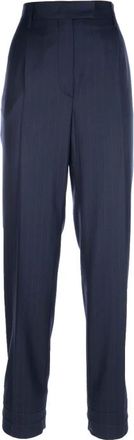 Prada Broeken, Dames, Blauw, M, Wol, Tapered Broeken